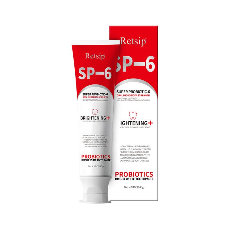 Retsip SP-6 Ultra Whitening Toothpaste & Probiotic Toothpaste - Deep Cleaning Care & Fresh Breath - Oral, Cleansing