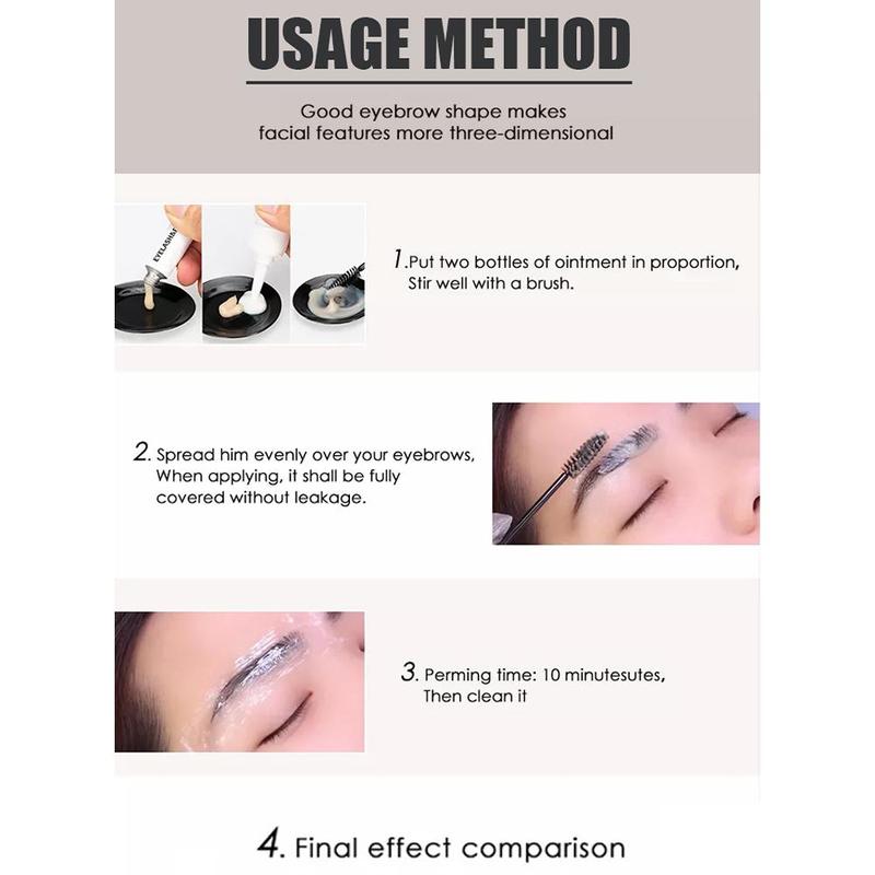 Eyebrow & Eyelash Coloring Kit, 1 2 Box Waterproof Eyebrow & Eyelash Styling Kit, Smudge Proof Eyebrow Shading & Filling Kit, Daily Makeup