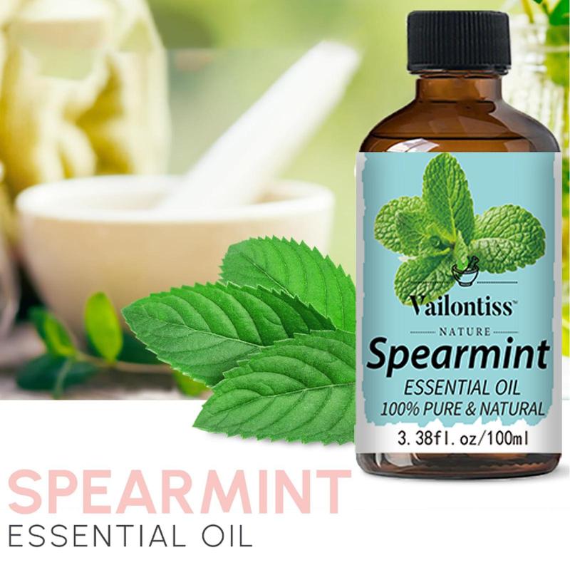 Spearmint Essential Oil, 1 Box Natural Essential Oil for Massage, Comfort Bath & Body Care Product for Home Use, Spa, Yoga, Massage, Bath