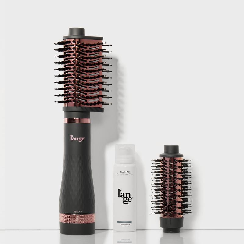 NEW! L’ange It's Giving Body Starter Pack - Multi-Volume Series Blow Dryer Brush, 43mm Interchangeable Brush Attachment, Glass Hair Heat Protectant 5oz