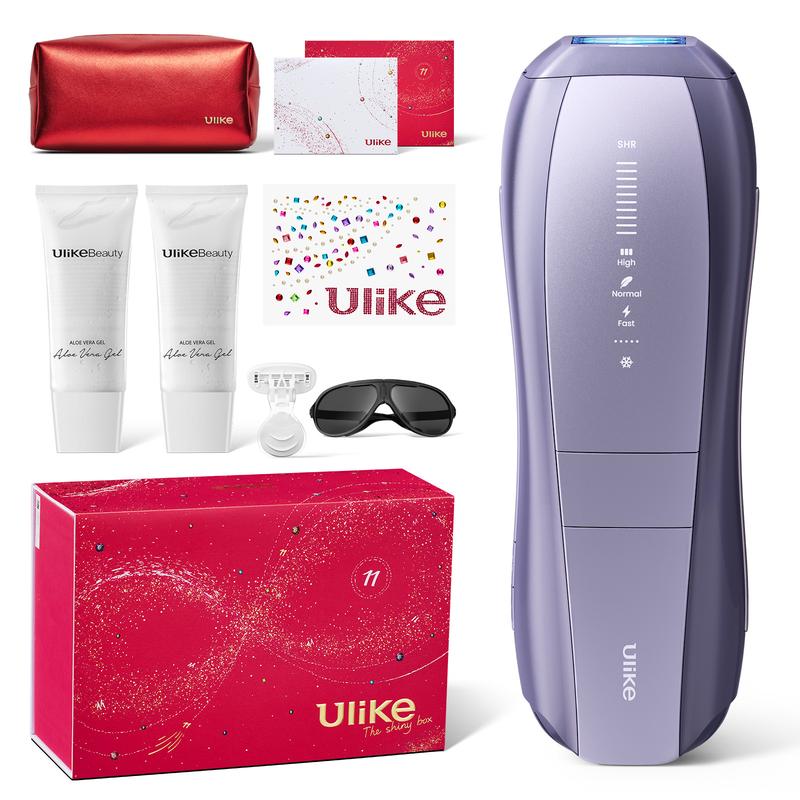 [Holiday Gift Set]Ulike Laser Hair Removal, Air 10 IPL Hair Removal Device with Ice Cooling, Dual Lights, Skin Sensor & SHR Mode for Women & Men, Long-Lasting & Salon-liked Hair Removal Nearly Painless Result at Home, Christmas Present