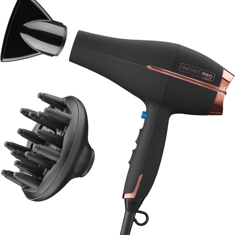 INFINITIPRO by Conair Hair Dryer with Diffuser - Perfect for Travel