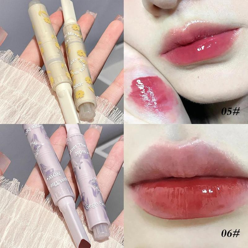 Gege Bear Long-wearing Moisturizing Lipstick for Summer Gift, 6 Counts set Plumping Makeup Lip Gloss, Long-lasting Mirror Lip Gloss for All Occasions Makeup, Daily Lip Gloss, Lip Tint, Skincare Products