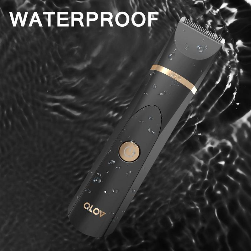 OLOV Electric Body Hair Trimmer- Christmas Gifts-Groin Hair Trimmer, Ball Trimmer for Men - Replaceable Ceramic Blade Heads,USB Recharge,Waterproof Male Hygiene Razor Safe Quick Gifts Cordless