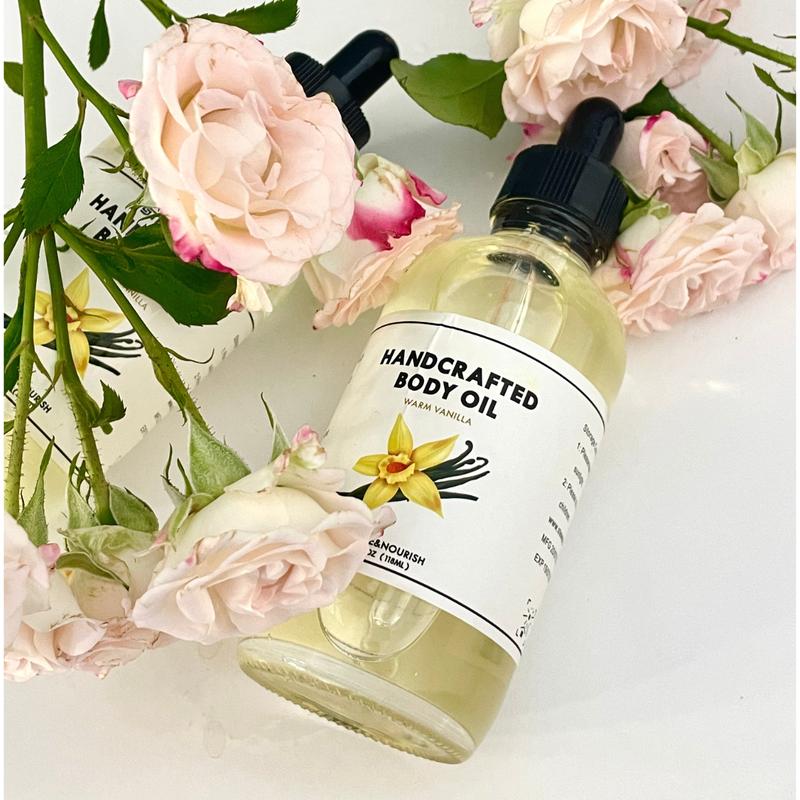 Handmade Vanilla Moisturizing Oil for Silky Soft Skin - Beauty and Personal Care