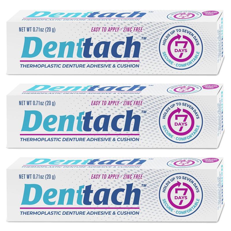 [FLASH SALE] 3 PCS Denttach Thermoplastic Adhesive Denture Reline Oral .70 oz