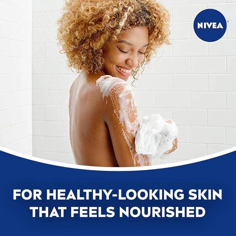 NIVEA Body Wash Set with Nourishing Serum, Moisturizing Body Wash for Dry Skin, Shea Butter Nourishing Body Wash, 20 Fl Oz + White Peach and Jasmine Body Wash, 20 Fl Oz, Holiday Gifts for Women