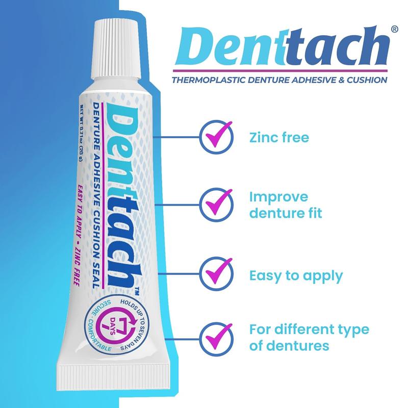 [FLASH SALE] 3 PCS Denttach Thermoplastic Adhesive Denture Reline Oral .70 oz