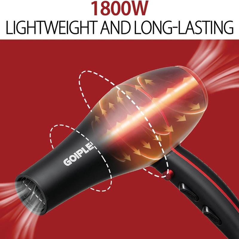 Hair Dryer Kit with Ionic Technology for Women and Men - Lightweight, Low Noise, and Perfect Blow Dry Results Every Time