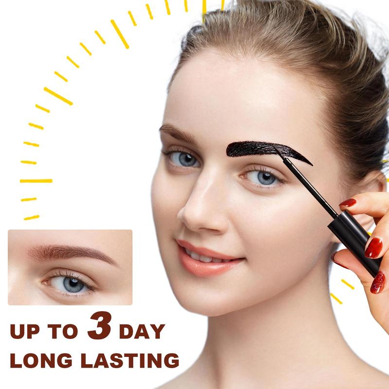 Eyebrow Tattoo Gel, 1 Set Easy To Operate Eyebrow Gel with Eyebrow Stencils, Accurately Outline A Variety Of Eyebrow Shapes, Easy To Remove Makeup