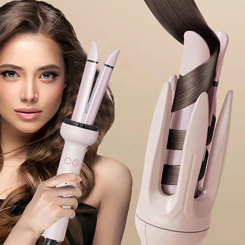 2 in 1 Automatic Hair Curler Straightener, 1 Count Curling Iron with Negative Ion Generator, Smart Timer & Automatic Power Off Hair Curler, Curling Irons