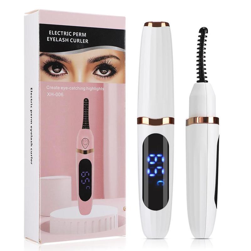 Electric Eyelash Curler, Portable Rechargeable Digital Eyelash Beauty Instrument, Professional Eye Makeup Tool for Women