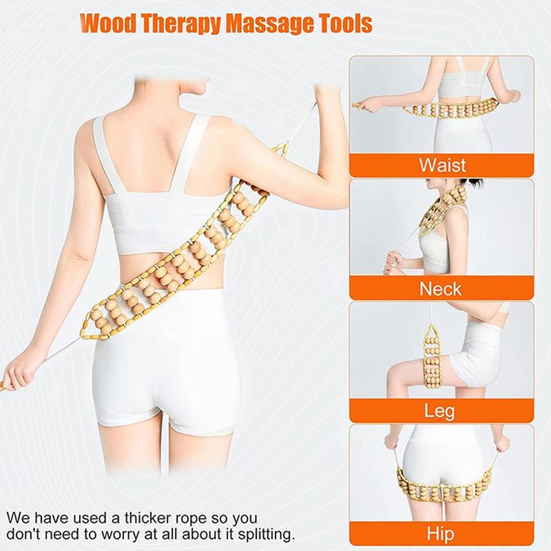 Wood Therapy Massage Tool Set, 5 Counts Professional Wood Massage Kit, Trigger Point Skincare Manual Muscle Release Stick Massagers, Summer Body Care Gift