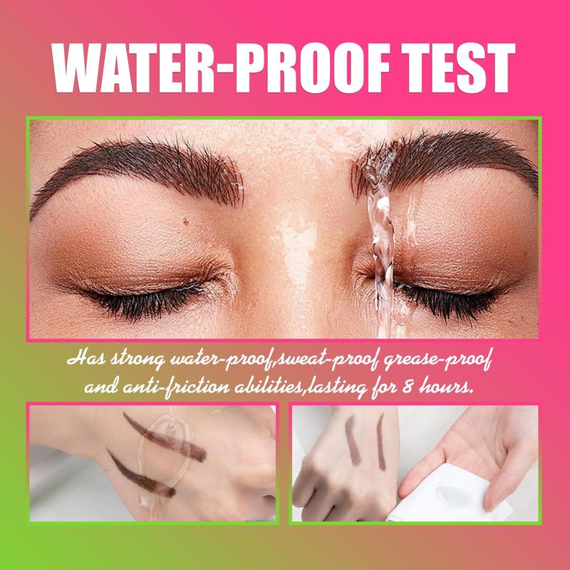 Eyebrow Tint with Eyebrow Template & Brush, 1 Box Waterproof Long Lasting Easy Color Tint for Brow, Professional Eye Brow Makeup Tool for Women, Christmas Gift