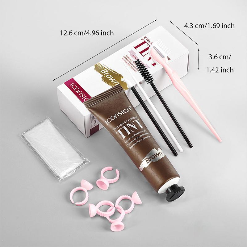 Eyebrow & Eyelash Coloring Kit, 1 2 Box Waterproof Eyebrow & Eyelash Styling Kit, Smudge Proof Eyebrow Shading & Filling Kit, Daily Makeup