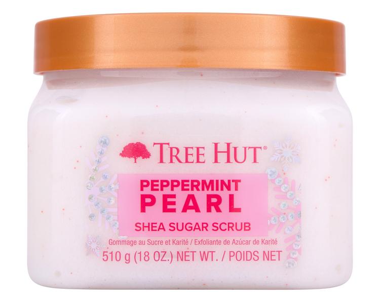 Tree Hut Peppermint Pearl Shea Sugar Exfoliating and Hydrating Body Scrub, 18 oz. - Invigorating Scent of Peppermint