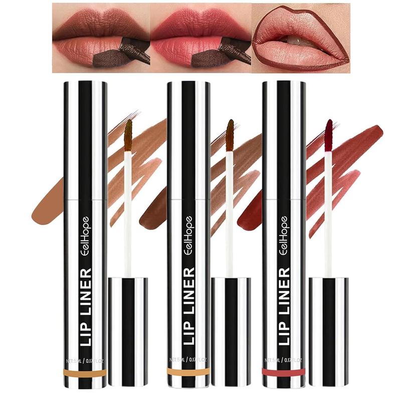 3PCs removable lip liner set, pencil-peel off lip liner tattoo, long lasting peel off lip stainwaterproof lip liner pencil for womem (3,)