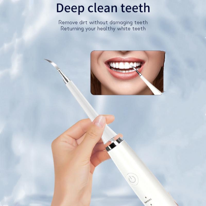 2 in 1 Electric Teeth Cleaner Kit, 1 Set Waterproof Electric Teeth Cleaner with Teeth Brush Heads & Oral Mirror, Rechargeable Toothbrush for Home & Travel, Christmas Gift