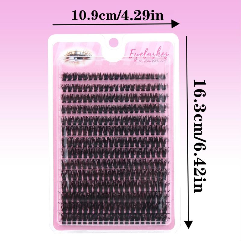 Mixed Length Individual False Eyelashes, 280pcs box Natural Eyelash Extensions, Reusable Eyelash Clusters for Women and Girls, Christmas Gift