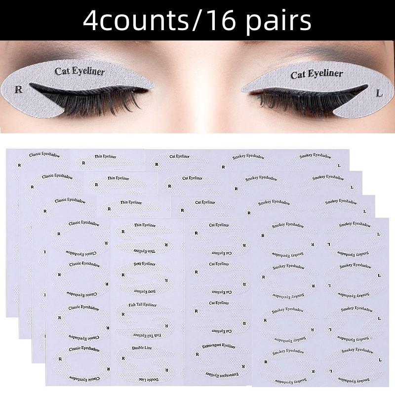 Eyeliner Stencils, 4 Counts set Soft Comfortable Eye Makeup Template Tool, Flexible Eyeliner Tape for Women & Girls, Professional Eyeshadow Tapes for Daily Makeup