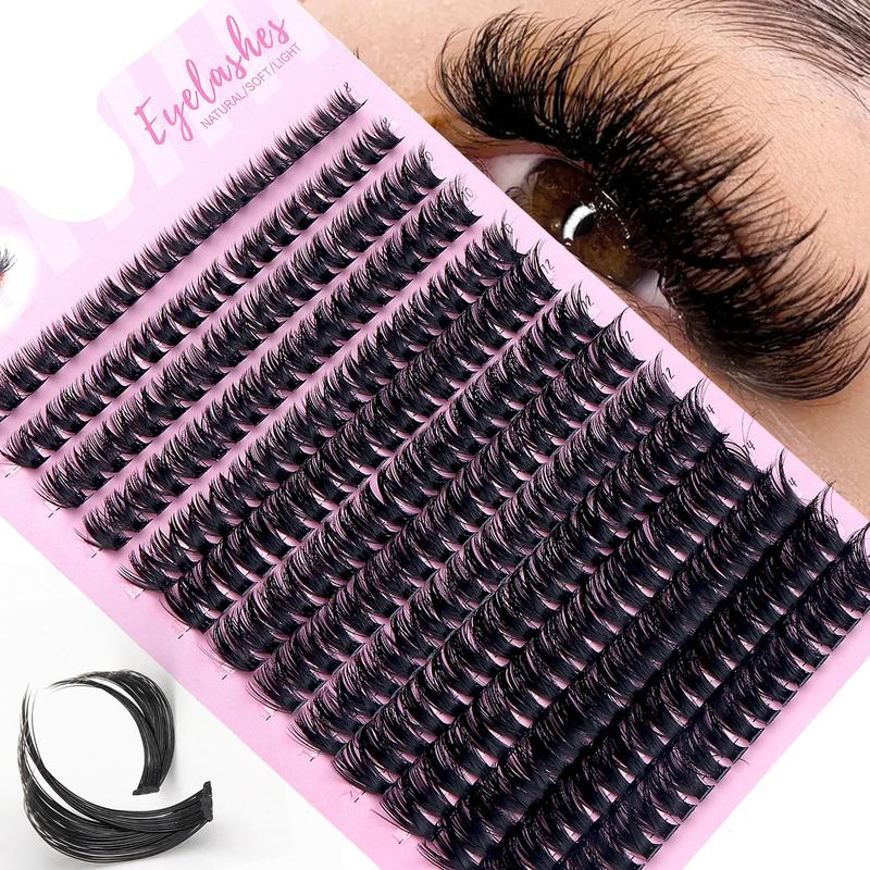 Mixed Length Individual False Eyelashes, 280pcs box Natural Eyelash Extensions, Reusable Eyelash Clusters for Women and Girls, Christmas Gift