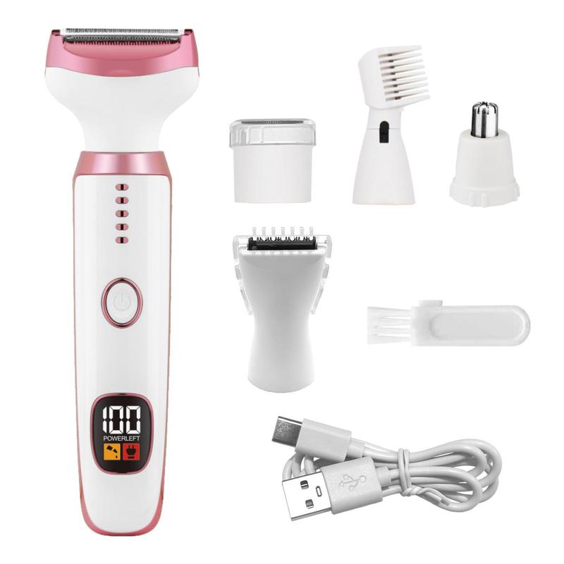 5 in 1 Electric Hair Removal Tool, 1 Box USB Rechargeable Hair Removal Machine & Accessories, Multifunctional Hair Removal Tool for Women, Christmas Gift