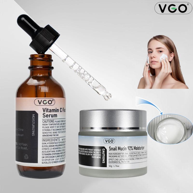 VGO Snail Mucin 92% Moisturizer Daily Face Gel Cream for Dry & Sensitive Skin, 50g   1.76oz Cleanser Moisturizing Skincare Moisture Gentle Hyaluronic Skin Comfort Hydrate  Moisture