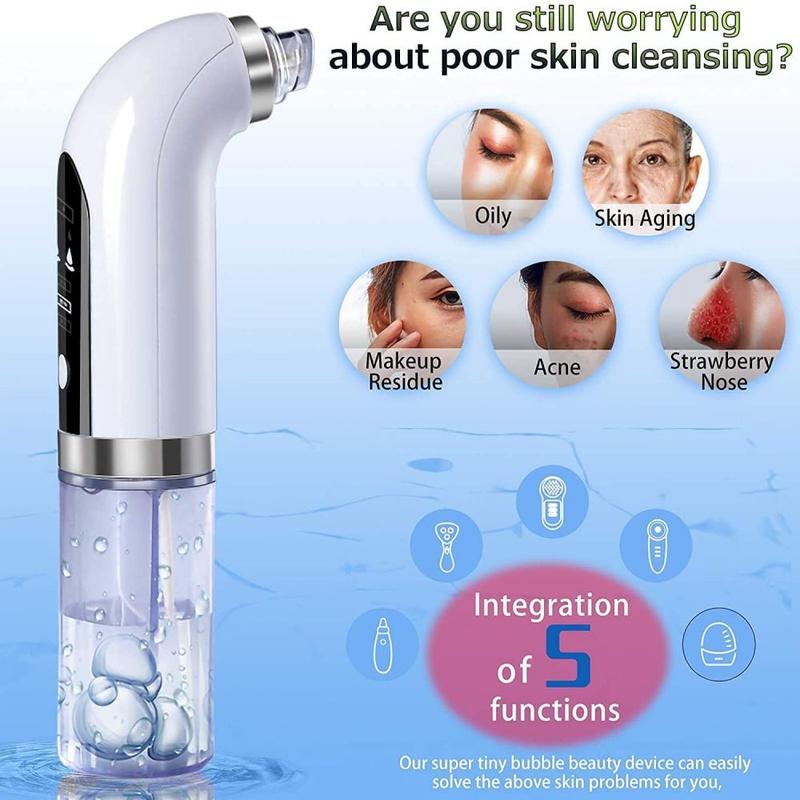 Blackhead Remover Pore Vacuum, Facial Pore Cleanser, Pimple Acne Comedone Extractor Kit With 6 Suction Heads Electric Blackhead Suction Tool Comfort