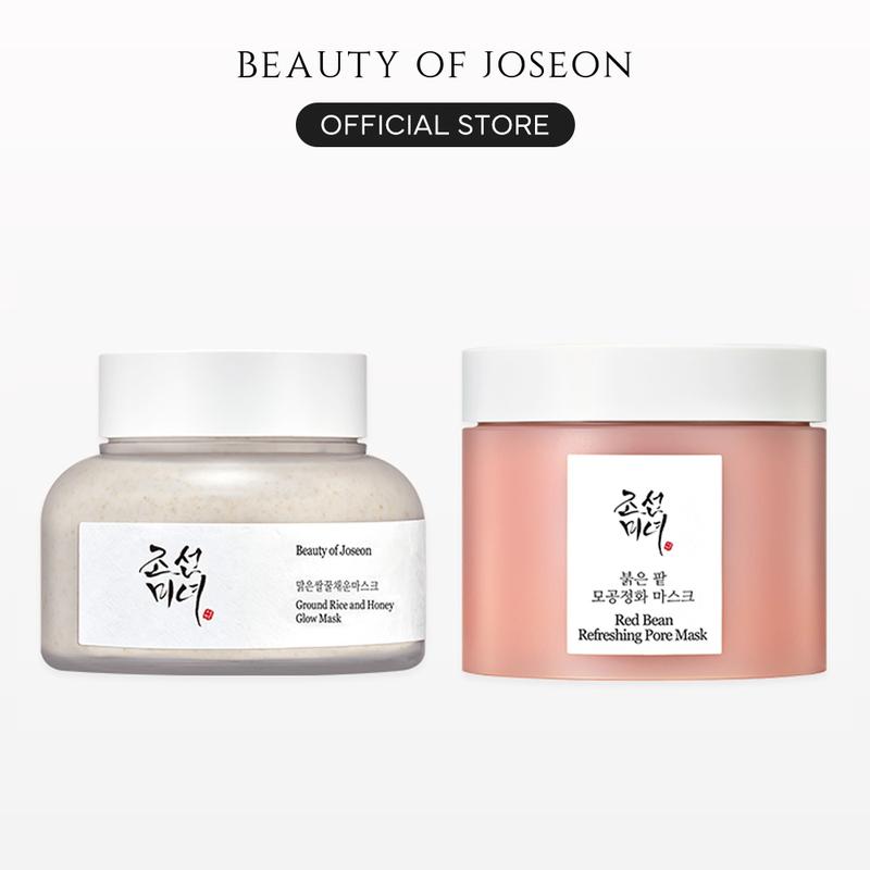 [Beauty of Joseon Official] Refining Pore Care Duo | NEW Ground Rice and Honey Glow Mask + Red Bean Refreshing Pore Mask