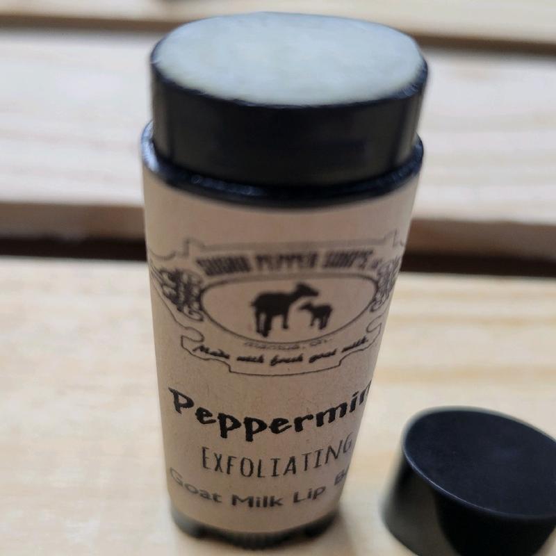 Peppermint Goat Milk Lip Balm Exfoliating Nourishing Soothing Exfoliate