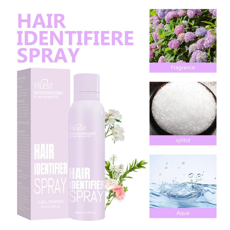 Hair Identifier Spray with Blade, 1 Set Scented Hair Care Spray & Makeup Tools, Professional Heatless Styling Tools for Women, Body Care Products