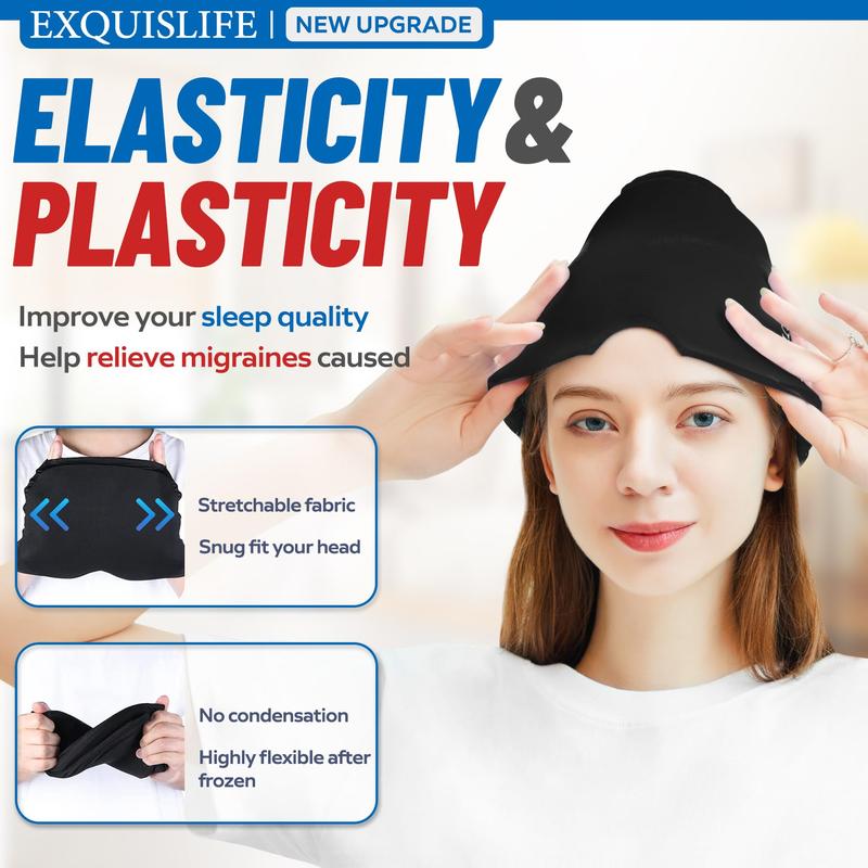 [blackfriday sale]Migraine Headache Relief Cap, Gel lce Head Wrap for Tension and Stress Relief.Suitable for Home breaks, before sleep, office