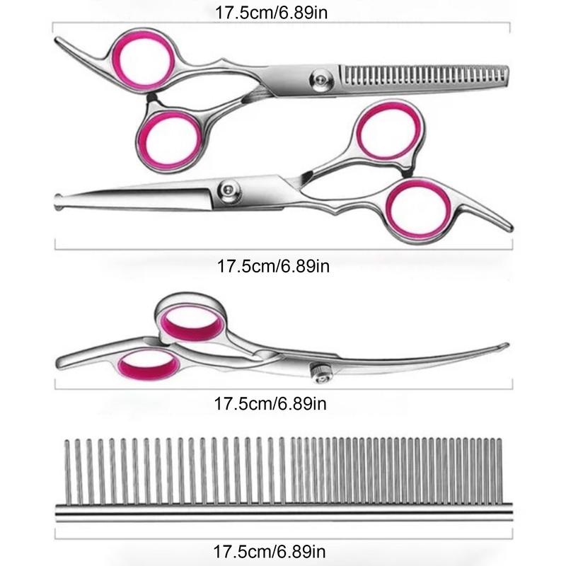 Hair Styling Tool Set, 7 Counts set Professional Stainless Steel Hair Cutter with Tool, Hair Cutting Kit for Women & Men & Children