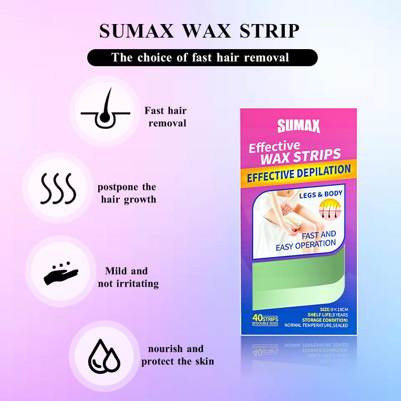 Gentle Formula for Body Use Wax Strips for Easy and Effective Hair Removal