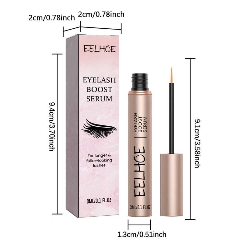 EELHOE Eyelash Boost Serum 3 ml Natural Long Black Thick Curled Eyelashes Waterproof Non-smudge Long-Lasting Makeup Mascara Lightweight Cosmetic