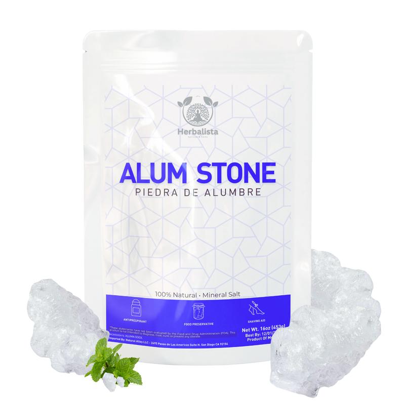 Premium Large Alum Stone 8 oz (226g) - Natural Crystal Body Care & Healing | Multi-Purpose Shaving Stone for Skin Care & Healing | Piedra de Alumbre