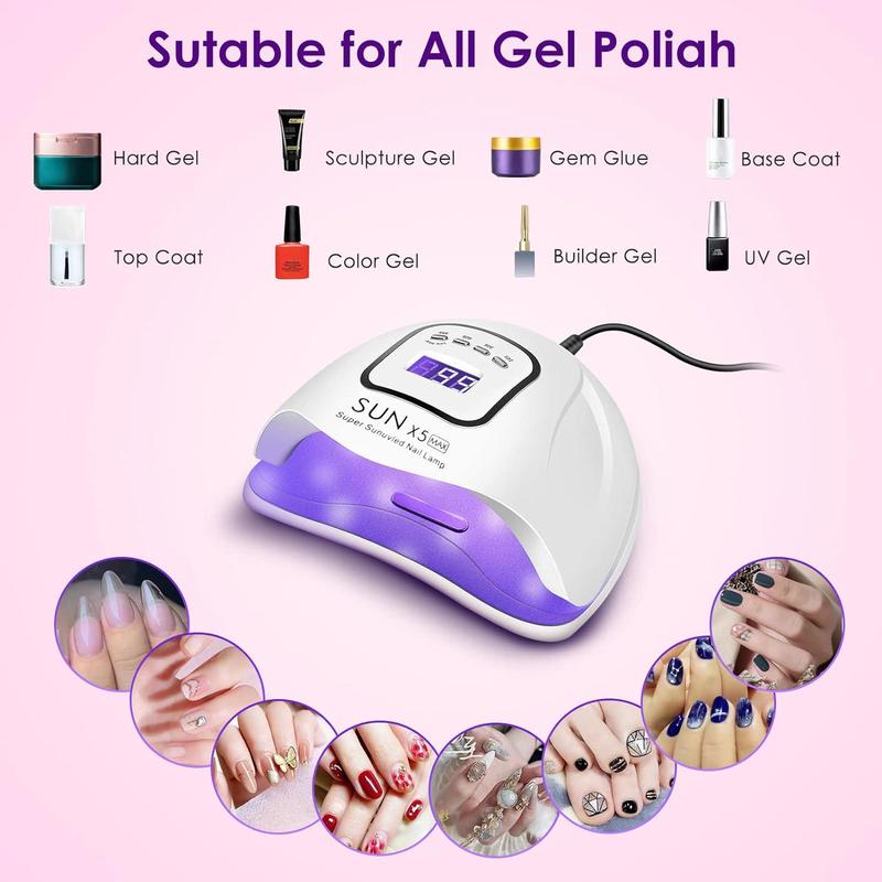 UV LED Lamp, Professional Nail Dryer Lamp, Nail Art Curing Lamp, LED Nail Lamp, Nail Dryer Machine, Nail Art Tool for Home & Salon Use