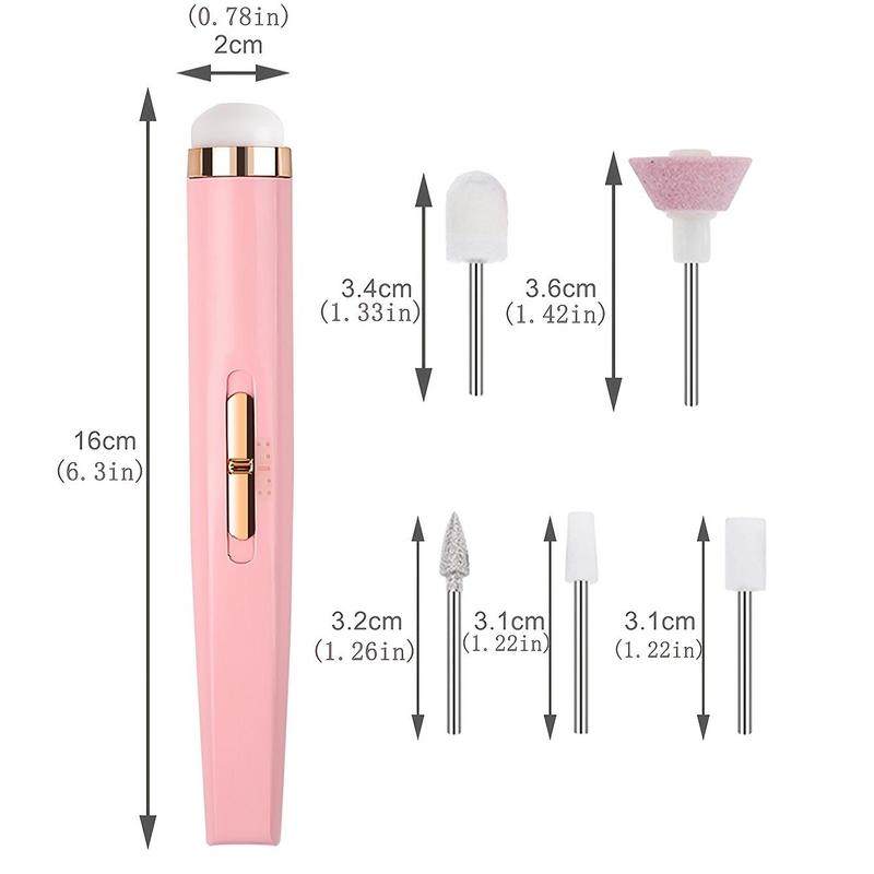 Electric Nail Drill for Women & Girls, 1 Set Professional USB Nail Drill Machine for Gel, Acrylic Nails with Nail Drill Bits, Cordless Nail File Set, Hand Foot Care Tool for Nail Grind Trim Polish, Manicure Tool Set, Christmas Gift