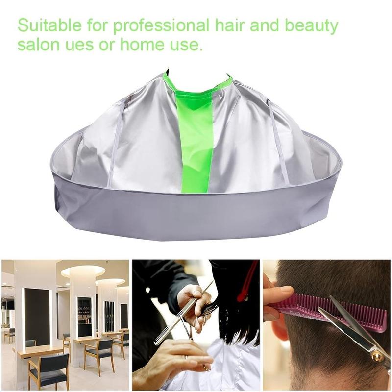 Adjustable Hair Cutting Cape, Waterproof Hair Cutting Cape with Drawstring Bowl Design, Professional Haircut Cape for Home & Salon Use