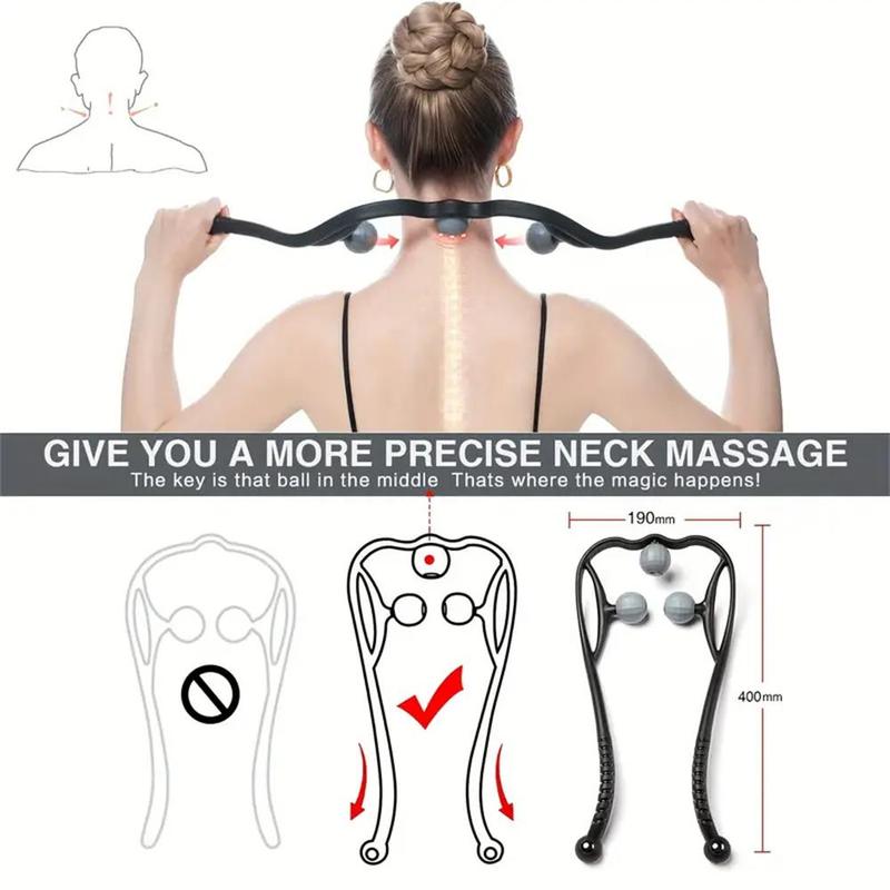 Manual Cervical Massager, Multifunctional Kneading Neck Unblocking Cervical Massager, Neck Massage Tool For Home & Travel