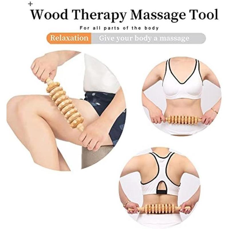 Wooden Massage Roller Stick, 1 Count Manual Muscle Release Roller,  Neck Massager,  Muscle Relaxation Massage Tool for Women & Men Home & Spa