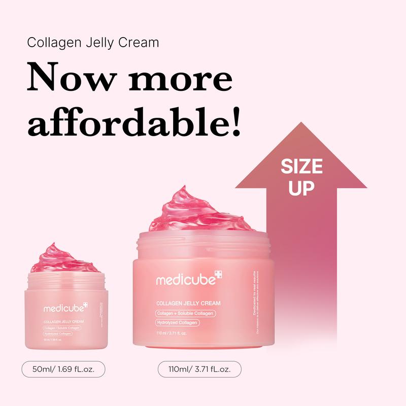 [Medicube Official] Collagen Niacinamide Jelly Cream (Hydrolyzed Collagen + Niacinamide) Instant Glow Booster | Korean Glass Glow l Facial Moisturizer