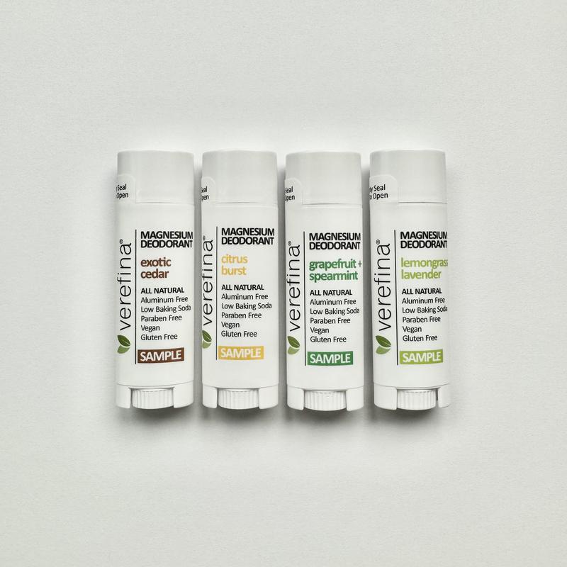 Verefina Magnesium Deodorant Sampler Set (Aluminium Free) 0.15 oz each