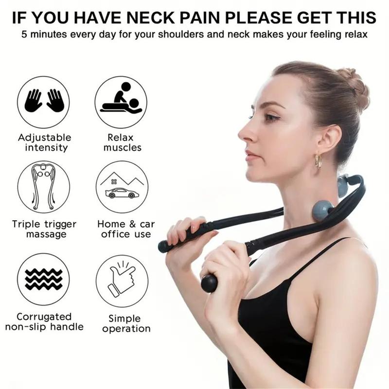 Manual Cervical Massager, Multifunctional Kneading Neck Unblocking Cervical Massager, Neck Massage Tool For Home & Travel