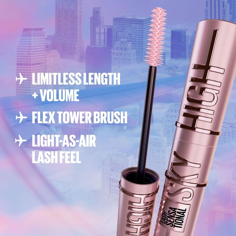 Maybelline Lash Sensational Sky High Washable Mascara Makeup, Volumizing, Lengthening, Defining, Curling, Multiplying, Buildable Formula