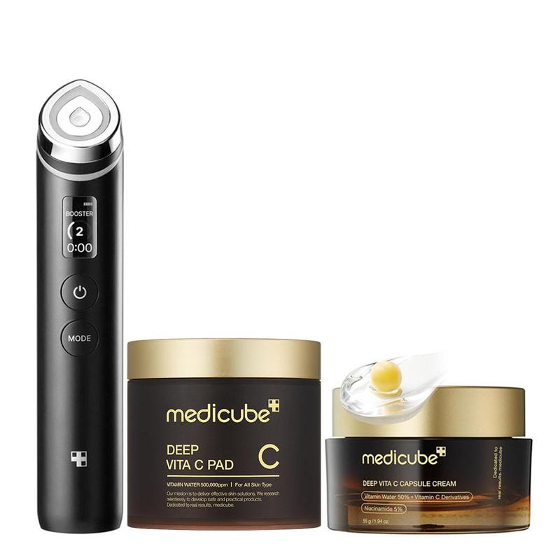 [Medicube Official] Spotless Radiance Glow SET | Korea's No.1 Glass Glow Device, Deep Vita C Capsule Cream, Deep Vita C Pads