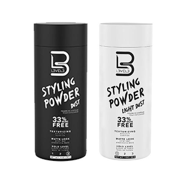 L3 Level 3 Styling Powder - Natural Look Mens Powder - Easy to Apply with No Oil or Greasy Residue Haircare Matte Comfort