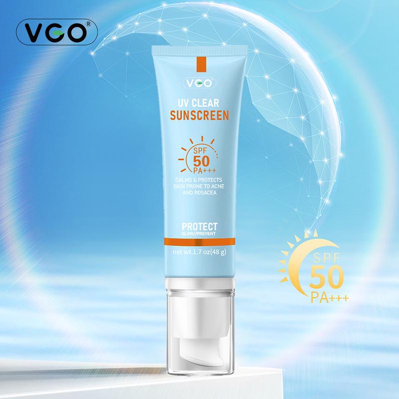 VGO-Moisturizing Reflected Ultraviolet Sun Cream SPF 50 PA+++ 48g Facial Skincare Sunscreen Makeup-B