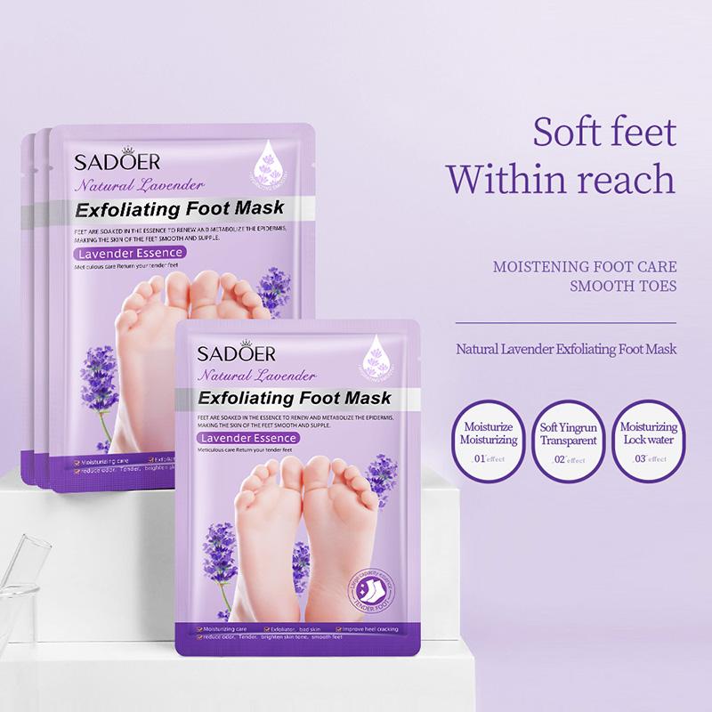 Foot Peel Mask 10 Pack, Exfoliator Peel Off Calluses Dead Skin Callus Remover, Baby Soft Smooth Touch Feet-Men Women (Lavender)