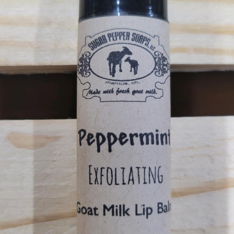 Peppermint Goat Milk Lip Balm Exfoliating Nourishing Soothing Exfoliate